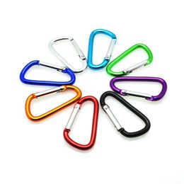 100pcs / lot Mousqueton En Aluminium Mousqueton Porte-clés Pour Paracord Activités De Plein Air Randonnée Camping 8 Colors335J