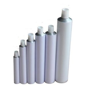 100 pcs/lot Tubes de dentifrice vides en aluminium avec capuchon d'aiguille non scellé 10 ml 15 ml 20 ml 30 ml 50 ml 60 ml 100 ml 201013