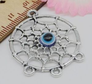 100pcs/lot Antique Silver Dreamcatcher Connector DIY charms pendant for DIY Bracelet Jewelry Making 34mm