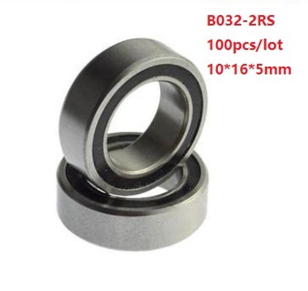 100 unids/lote B032RS B032-2RS 10x16x5mm rodamiento rígido de bolas 10*16*5mm