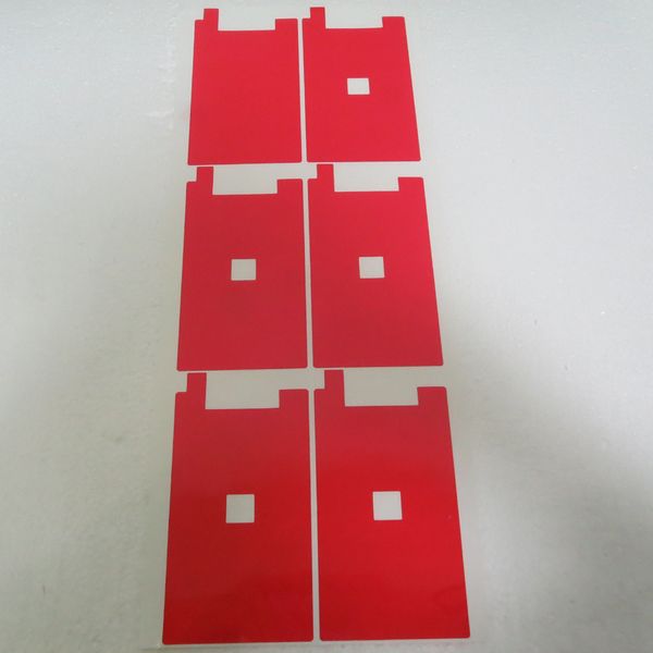 Film autocollant rouge rétro-éclairé pour iphone 6, 6plus, papier rétro-éclairé, protecteur d'écran lcd résistant aux rayures, lot de 100 pièces