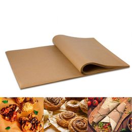 100 pièces/lot papier cuisson Barbecue Double face Silicone huile papier parchemin Rectangle four papier feuilles de cuisson boulangerie BBQ fête LX5311