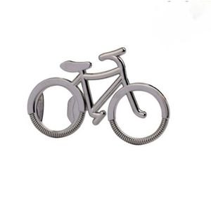 100 stks / partij fiets metalen bierflesopener schattige sleutel ringen voor fiets minnaar bruiloft jubileum party cadeau fiets sleutelhanger