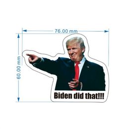 100pcs / lot Biden I DID That Car Stickers Party Favor Joe Biden's Funny Sticker DIY Poster Cars Fuel Tank Decoration Trump Sticker 6 * 5cm Président américain