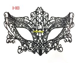 100 stks / partij Zwart Sexy Lady Lace Cutout Oogmasker voor Maskerade Party Fancy Dress Costume Halloween Party Fancy