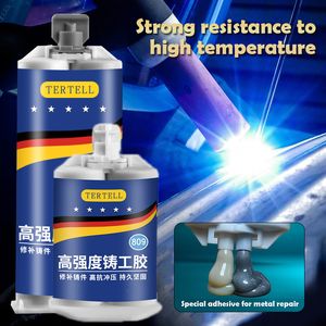 100pcs/lot Casting Repair Adhesive 100/50ml High Temperature Resistant Liquid Metal Welding Filler Metal Repair Adhesive For Metal Casting Defects (20/50/100g)