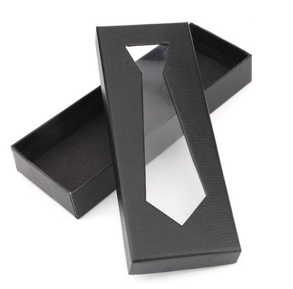 100 pcs/lot classique 21.5x8x3 cm Rectangle cravate boîtes d'emballage cravate boîte d'emballage bijoux étuis de transport coffrets cadeaux en gros SN3252