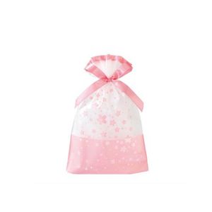 100pcs/lote Clear Pink Cherry Blossoms Bolsa de regalo impresa Diy Candy Cookie Biscuit Pequeño plástico para fiesta de bodas