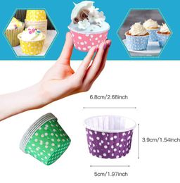 Mini Papieren Baking Cups kleurrijke Leuke Bruiloft, Verjaardag, Baby shower Party Cake Decorating Muffin Cupcake Gevallen Gereedschap 100 stks/partij