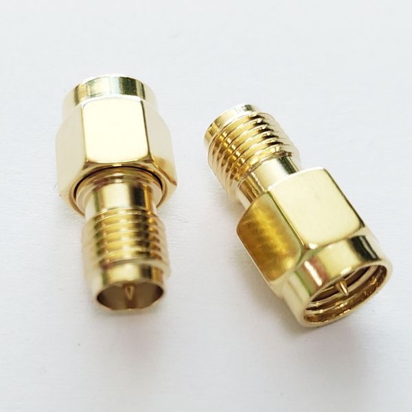 100 unids/lote conector RF SMA macho a macho SMA Chapado en cobre