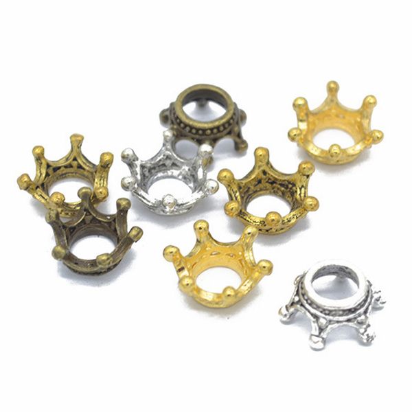 100 pcs/lot couronne breloques fabrication de bijoux à bricoler soi-même pendentif colliers boucles d'oreilles artisanat fait main charme
