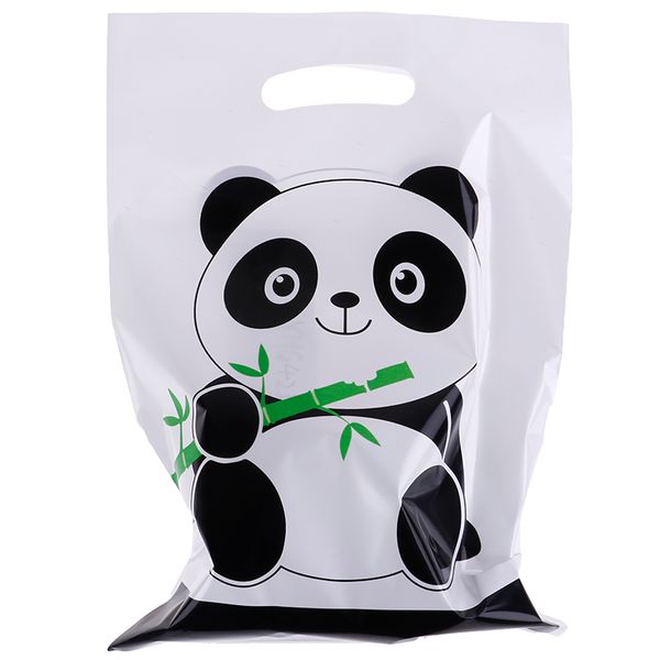 Sacs à biscuits de dessin animé Panda mignon, 100 pièces/lot, sacs en plastique pour bonbons, biscuits, aliments, gâteaux, boîte d'emballage cadeau, fourniture de décoration de fête de mariage