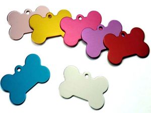 100 stks / partij DHL FEDEX Snelle verzending hond bot tag, huisdier tags Cat ID-tags, dog tags aluminiumlegering 50x34mm 40 * 27mm 38x25mm 30x24mm