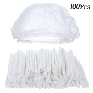 100pcslot Bonnets de douche jetables Chapeau clair Spa Salon de coiffure Hôtel OneOff Baignade Élastique Bonnet de douche Produits de salle de bain Bonnets de bain 200923