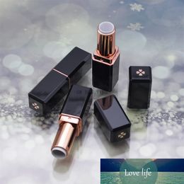 100 Unids / lote Tubo de lápiz labial vacío DIY Envoltura de tubo de lápiz labial negro casero con diámetro 12 1 mm Botellas recargables de alta calidad 234E