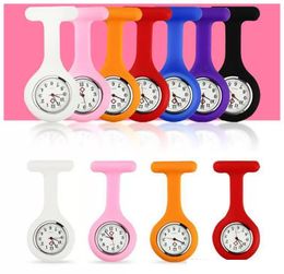 100pcs/lot Fashion Silicone Nurse Watch Pocket Watch Colourful Professional Useful Medical Doctor Watches Hot