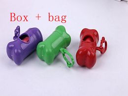 100 stks / partij Snelle Verzending Botten Type Hond Huisdier Afvalbak met Afvalzakken Poop Bag Pet Pooper Scooper Willekeurige kleur