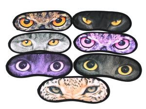 100 pièces/lot, livraison rapide, couverture de masque pour les yeux d'animaux imprimés en 3D, masque de sommeil pour les yeux de voyage, masque pour les yeux bandés.