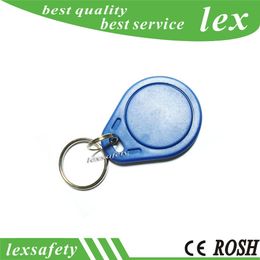 100 stks / partij FM11RF08 leesbare kaart beschrijfbaar Keyfob ABS 13.56MHz Key FOB 1K RFID Keyfobs