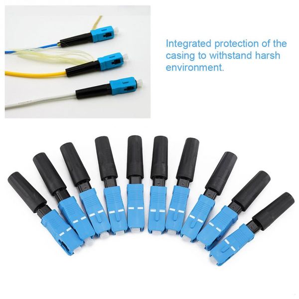 Livraison gratuite 100 Pcs / Lot FTTH SC UPC fibre optique monomode SC UPC connecteur rapide FTTH Fiber Embedded Optic Fast Connector SC Connector