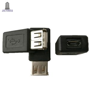 100 stks / partij Hoge snelheid USB 2.0 Vrouw A tot Micro USB B Nieuwe 5-pin Vrouwelijke Adapter Connector Classic Simple Design Groothandel