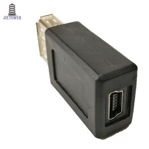 100 stks / partij Hoge snelheid USB 2.0 Type A-Vrouw naar Mini USB 5Pin B Vrouwelijke Converter Connector Charger Transfer Data Sync Adapter