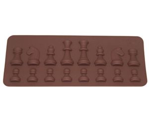 100pcs / lot International Chess Moule de silicone Moules de chocolat à gâteau fondant pour la cuisson de la cuisine DH9876