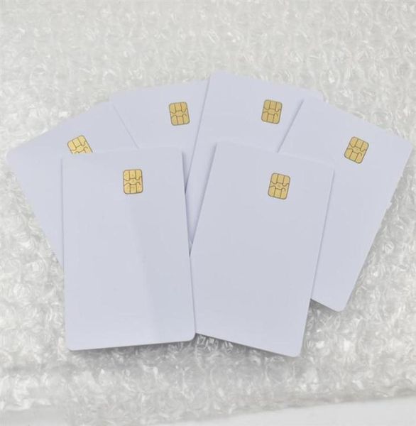 100pcs / lot ISO7816 Carte PVC blanche avec puce SEL4442 Contact IC Card Blank Contact Smart Card237a7437325