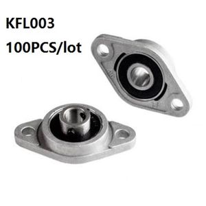 100 stks veel KFL003 FL003 17mm zinklegering lagereenheden kussen blok lagers flens blok lager voor CNC router parts308p