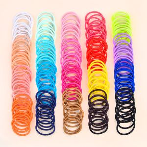 100 pcs/lot Style coréen Base cheveux corde élastique cheveux cravates gomme coloré Nylon corde poupée cheveux accessoires bandes de cheveux pour bébé filles 2806