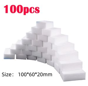 100pcs/Lot Magic Sponge Eraser White Melamine Sponge for Dishwashing Kitchen Bathroom Office Cleaner Cleaning Tools 100*60*20mm