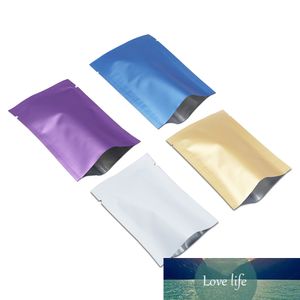 Pochettes d'emballage thermoscellables en aluminium pur, mat, ouvert à dessus ouvert, pour le stockage sous vide des aliments, sacs d'emballage en aluminium Mylar uni, 100 pièces/lot