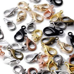 100 -stcs/lot metalen kreeft klemt voor armbanden kettingen haken ketting sluiting accessoires voor doe -het -zelf sieraden maken bevindingen