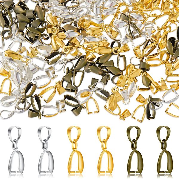 100 PCS/LOT Fermoir à Pince en Métal Finition de Bail Collier Pendentif Fermoirs Griffe Bail Crochet Connecteurs Accessoires Résultats pour Bijoux DIY Fabrication Artisanale #7x19MM