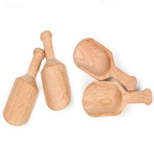 Mini cuillères en bois pour poudre de sel de bain, cuillère de bain, douche, outil de SPA, sels de bain, bonbons, détergent à lessive, cuillère en poudre, 100 pièces/lot