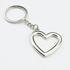 100 pcs/lot nouvelle nouveauté chaude en alliage de Zinc en forme de coeur porte-clés en métal porte-clés pour les amoureux livraison gratuite