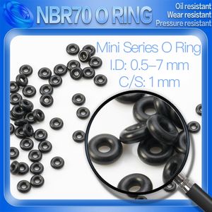 100 stcs/lot nitrilrubber zwart NBR CS 1 mm ID 0,5/1/1,2/1.5/1.8/2/2.2/2.5/2.6/2.8/3 mm o Ring Pakking Oilbestendig waterdicht