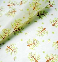 100 stks / partij Sandwich Wrap Papier Bloemen Bomen Aardbei Photo Handmade Soap PaperFood Wrap Wax Oil Glassine Paper Gift Wikkelen 25 * 35cm