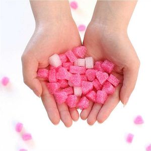 100 stks / partij Roze Hartvormige Schuim voor Bruiloft Woondecoratie Geschenkdoos Vullen Materiaal Verpakking Flower Filler