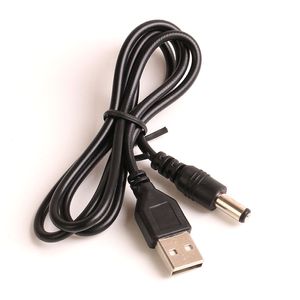 100 pcs/lot câble d'alimentation 80 cm câble de charge d'alimentation USB 5.5mm * 2.1mm USB vers DC 5.5 câble de chargeur USB