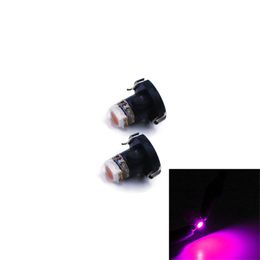100 stks / partij Purple T3 Wedge 1210 1SMD 1LED-autolampen 12V voor Auto Interieur Sidelight Dashboard Instrument Light