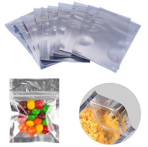 100 -stcs/lot hersluitbare tassen ruiken proof pouch aluminium folie verpakking plastic zak voedselopslag ritszakken 18 maten