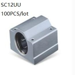 100 pcs/lot SC12UU SCS12UU 12mm unité de boîtier linéaire bloc linéaire blocs de roulement pour cnc routeur 3d pièces d'imprimante