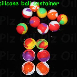 Boîtes 100pcs / lot silicone boule conteneur non solide couleur pure antiadhésif pour cire bho huile vaporisateur silicone pots dab