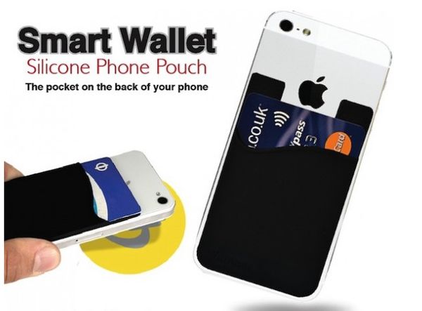 50pcs / lot Silicone Smart Phone Wallet Titulaire de la carte de crédit Stick-On Wallet Smart Silicone Cellphone Pouch Universal 3M Sticky