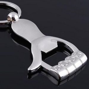 100 pcs/lot livraison gratuite couleur argent pouce vers le haut main porte-clés porte-clés ouvre-bouteille de bière cadeau de mariage