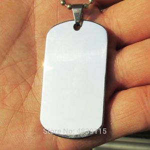 100 stks veel Rvs Leger Dog Tags Blank Militaire Dog Tags Geschikt voor Lasergravure 201126283i