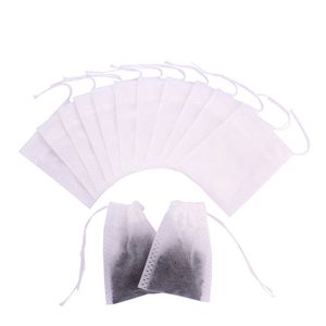 100 pièces sachet de thé café outils non tissé jetable scellé filtre à base de plantes en vrac infuseurs pour feuilles mobiles sarcelle