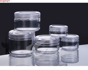 100 pcs/lot transparent petit rond en plastique bouteille d'affichage clair pot de crème pour l'emballage cosmétique, Mini échantillon containerhigh quatity