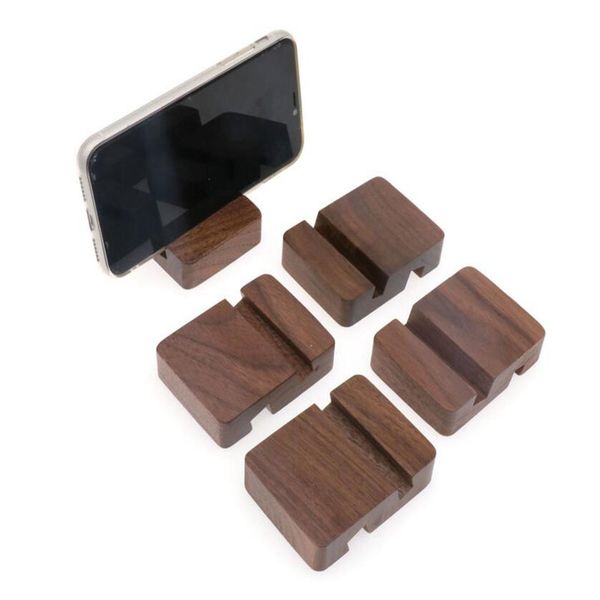 100 Pcs/Lot universel Portable en bois massif téléphone portable supports support de bureau pour téléphone portable tablette PC E-reader maison stockage cadeau